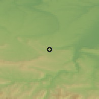 Shaded relief of the 52 km around Gabare, drawn from the GMTED2010 grid