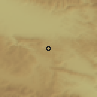 Shaded relief of the 52 km around Gabra, drawn from the GMTED2010 grid