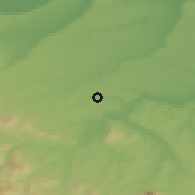 Shaded relief of the 52 km around Gabrovnitsa, drawn from the GMTED2010 grid