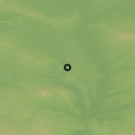 Shaded relief of the 52 km around General Inzovo, drawn from the GMTED2010 grid