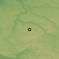 Shaded relief of the 52 km around Golyamo Gradishte, drawn from the GMTED2010 grid