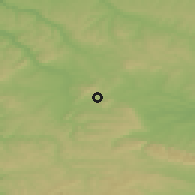 Shaded relief of the 52 km around Golyamo Novo, drawn from the GMTED2010 grid
