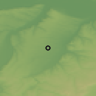 Shaded relief of the 52 km around Gorna Mitropoliya, drawn from the GMTED2010 grid
