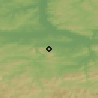 Shaded relief of the 52 km around Gorna Oryakhovitsa, drawn from the GMTED2010 grid