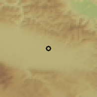 Shaded relief of the 52 km around Gorni Bogrov, drawn from the GMTED2010 grid