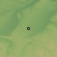 Shaded relief of the 52 km around Gorni Dybnik, drawn from the GMTED2010 grid