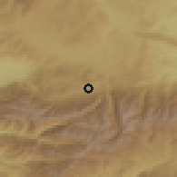 Shaded relief of the 53 km around Govedartsi, drawn from the GMTED2010 grid