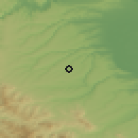 Shaded relief of the 52 km around Gramada, drawn from the GMTED2010 grid