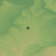 Shaded relief of the 52 km around Grivitsa, drawn from the GMTED2010 grid