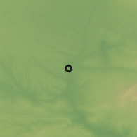 Shaded relief of the 53 km around Gylybovo, drawn from the GMTED2010 grid