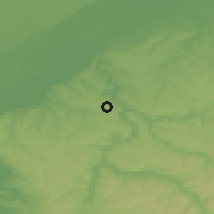 Shaded relief of the 52 km around Ivanovo, drawn from the GMTED2010 grid