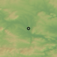 Shaded relief of the 52 km around Ivanski, drawn from the GMTED2010 grid