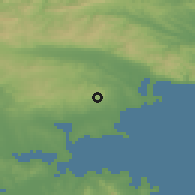 Shaded relief of the 52 km around Kableshkovo, drawn from the GMTED2010 grid