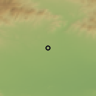 Shaded relief of the 52 km around Kaloyanovo, drawn from the GMTED2010 grid