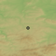 Shaded relief of the 52 km around Kamburovo, drawn from the GMTED2010 grid