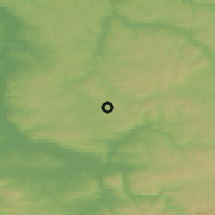 Shaded relief of the 52 km around Kamen, drawn from the GMTED2010 grid