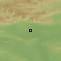 Shaded relief of the 52 km around Kamen, drawn from the GMTED2010 grid
