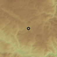 Shaded relief of the 53 km around Barutin, drawn from the GMTED2010 grid