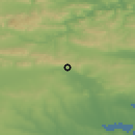 Shaded relief of the 52 km around Karageorgievo, drawn from the GMTED2010 grid