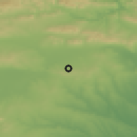 Shaded relief of the 52 km around Karnobat, drawn from the GMTED2010 grid