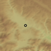 Shaded relief of the 53 km around Khadzhidimovo, drawn from the GMTED2010 grid