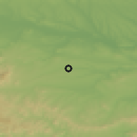 Shaded relief of the 53 km around Khaskovo, drawn from the GMTED2010 grid