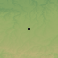 Shaded relief of the 52 km around Kitanchevo, drawn from the GMTED2010 grid