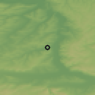 Shaded relief of the 52 km around Klimentovo, drawn from the GMTED2010 grid