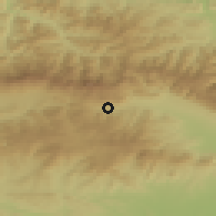 Shaded relief of the 52 km around Klisura, drawn from the GMTED2010 grid