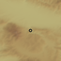 Shaded relief of the 52 km around Kokalyane, drawn from the GMTED2010 grid