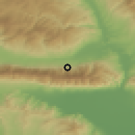 Shaded relief of the 53 km around Kolarovo, drawn from the GMTED2010 grid