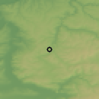 Shaded relief of the 52 km around Koprivets, drawn from the GMTED2010 grid