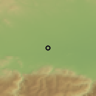Shaded relief of the 53 km around Kostievo, drawn from the GMTED2010 grid