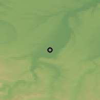 Shaded relief of the 52 km around Koynare, drawn from the GMTED2010 grid