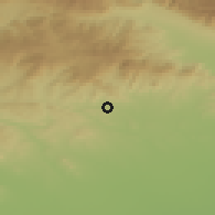 Shaded relief of the 52 km around Krasnovo, drawn from the GMTED2010 grid