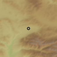 Shaded relief of the 52 km around Kraynitsi, drawn from the GMTED2010 grid