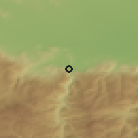 Shaded relief of the 53 km around Krichim, drawn from the GMTED2010 grid