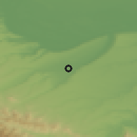 Shaded relief of the 52 km around Kriva Bara, drawn from the GMTED2010 grid