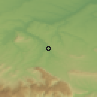 Shaded relief of the 52 km around Krivodol, drawn from the GMTED2010 grid