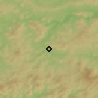 Shaded relief of the 53 km around Krumovgrad, drawn from the GMTED2010 grid