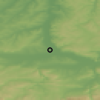 Shaded relief of the 52 km around Krusheto, drawn from the GMTED2010 grid