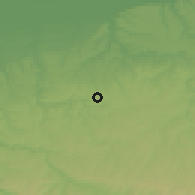 Shaded relief of the 52 km around Kubrat, drawn from the GMTED2010 grid
