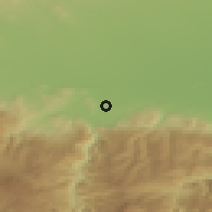Shaded relief of the 53 km around Kurtovo Konare, drawn from the GMTED2010 grid