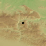 Shaded relief of the 52 km around Lakatnik(Gara Lakatnik), drawn from the GMTED2010 grid