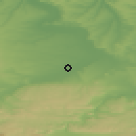 Shaded relief of the 52 km around Letnitsa, drawn from the GMTED2010 grid