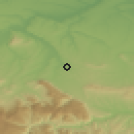Shaded relief of the 52 km around Lilyache, drawn from the GMTED2010 grid