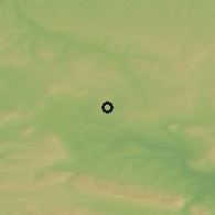 Shaded relief of the 52 km around Loznitsa, drawn from the GMTED2010 grid