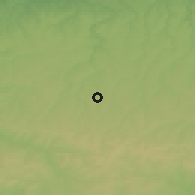 Shaded relief of the 52 km around Ludogortsi, drawn from the GMTED2010 grid