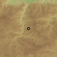 Shaded relief of the 53 km around Lyaskovo, drawn from the GMTED2010 grid