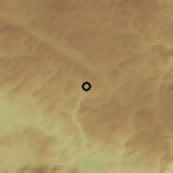 Shaded relief of the 53 km around Lyubcha, drawn from the GMTED2010 grid